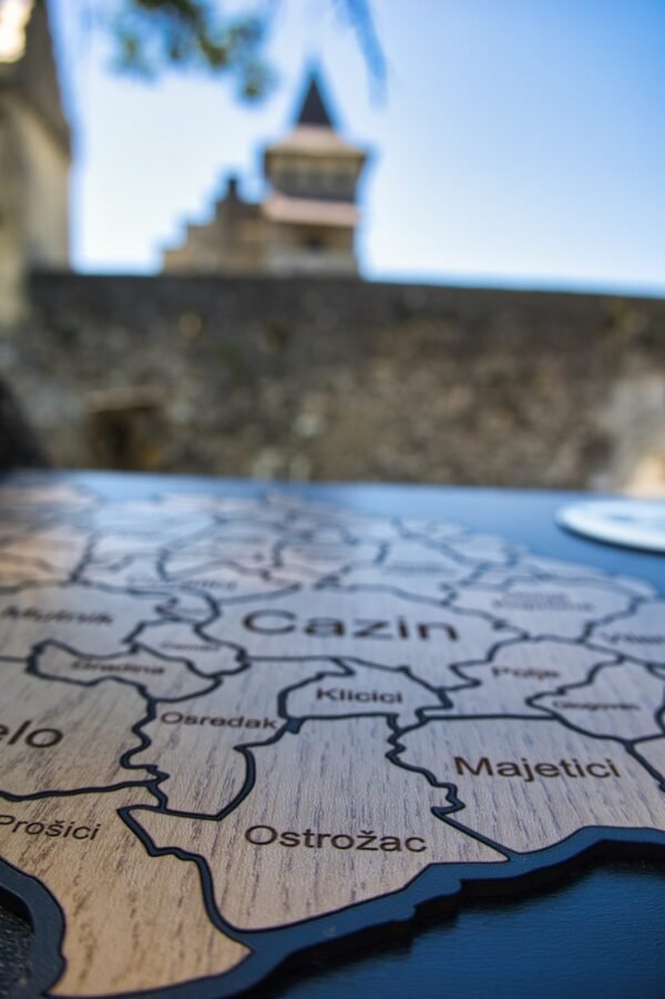 Bosnian Authentics Alpha III Wood Decor Puzzle Map Cazin