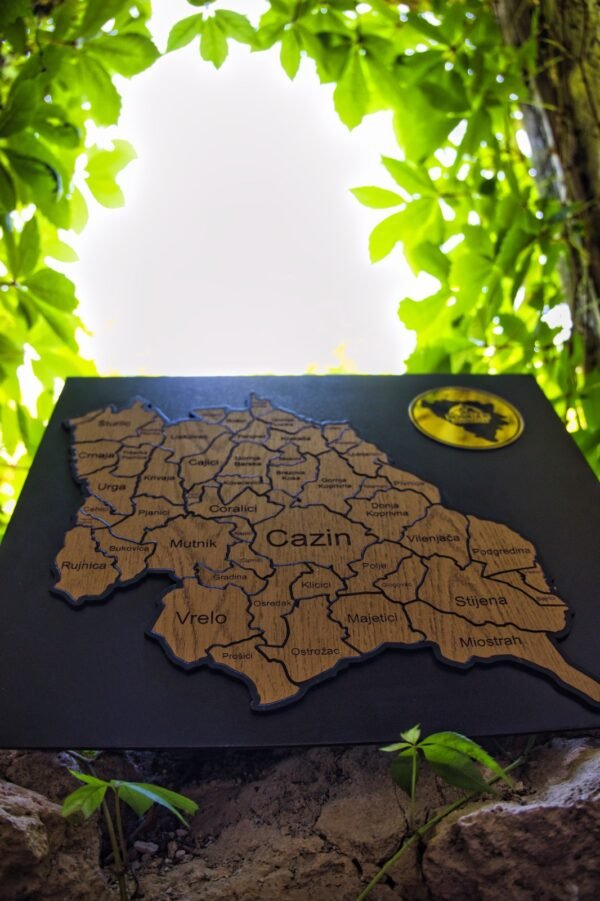 Bosnian Authentics Alpha III Wood Decor Puzzle Map Cazin
